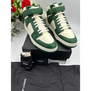 Men's Saint Laurent LAX leather high top sneakers size 46/13 US made in Italy